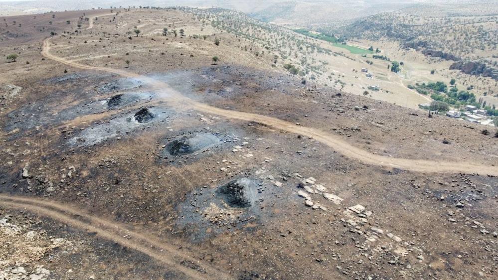 Mardin'de yangının ağır bilançosu havadan görüntülendi