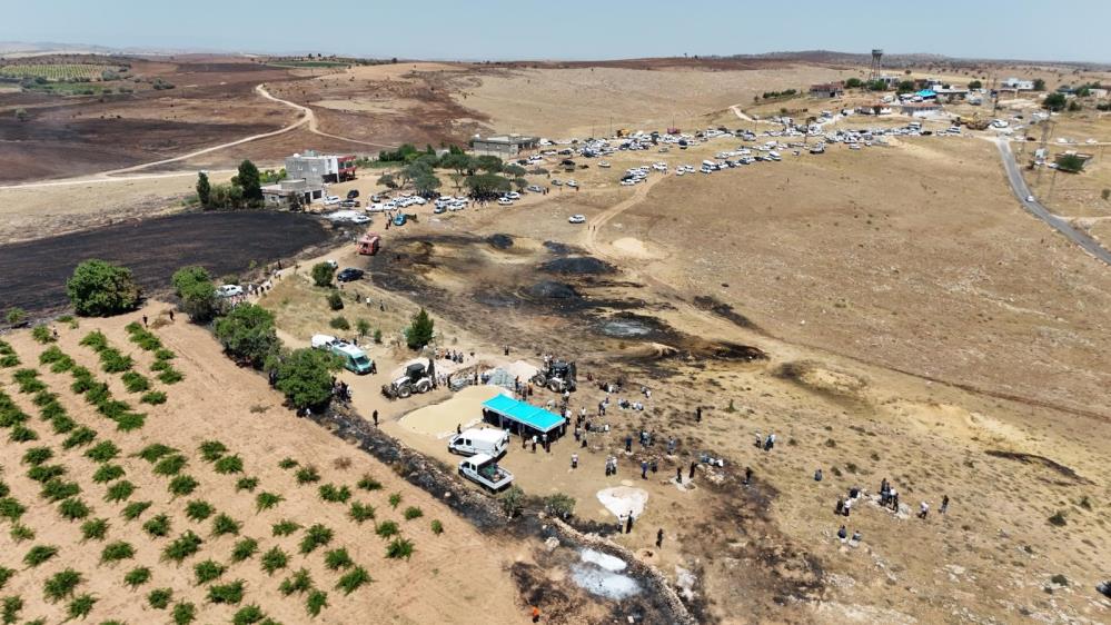 Mardin'de yangının ağır bilançosu havadan görüntülendi